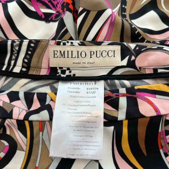 EMILIO PUCCI BROWN PINK GRASSHOPPER PANTS MODEL 61RT76 SIZE IT 42 / US 8 - Picture 16 of 17